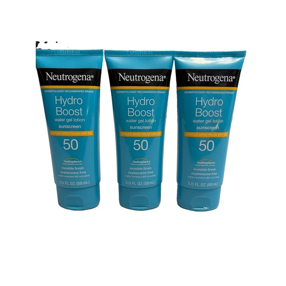 Neutrogena Hydro Boost Water Gel Sunscreen SPF 50 *3/3.0 oz Tubes*